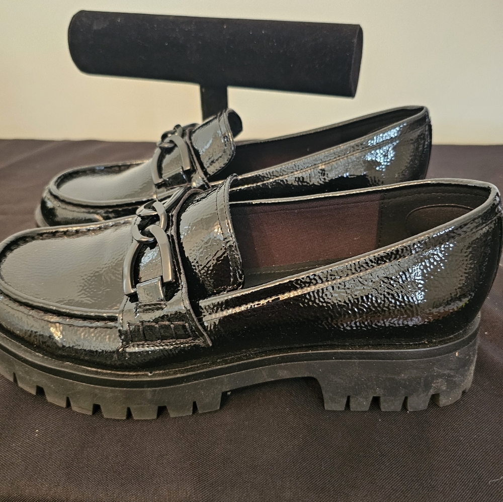 Black Patent Leather Loafers